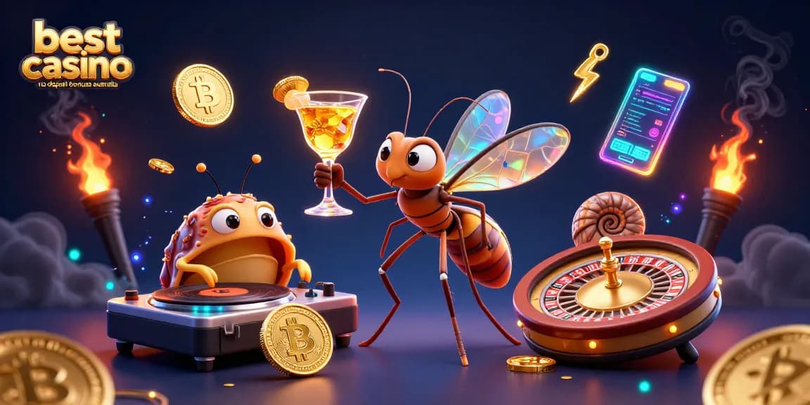 Celebrate winning moments with the best casino no deposit bonuses australia showcased in a vibrant 3D illustration.