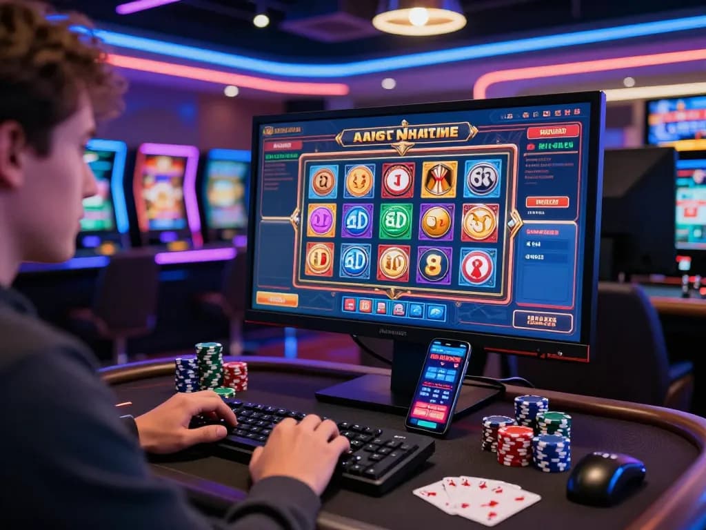 Exciting online gaming experience at MM88 platform with players engaged in vibrant casino atmosphere