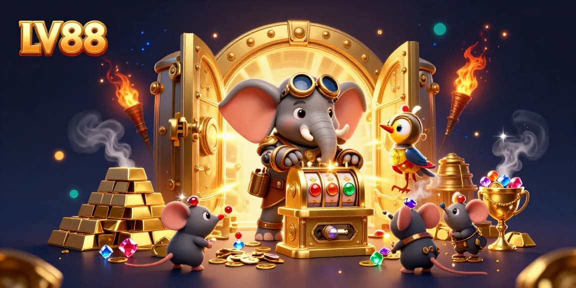 Experience LV88's thrilling golden treasure vault with amazing gameplay features in a steampunk setting.