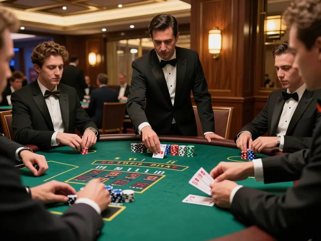 Excited players winning at a blackjack table while enjoying a game at 98win.com casino.