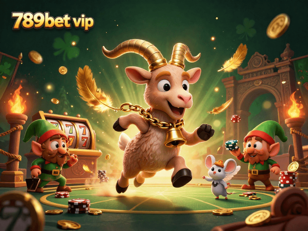 Experience 789bet vip action in a vibrant holiday-horror casino with lively characters and gaming elements.