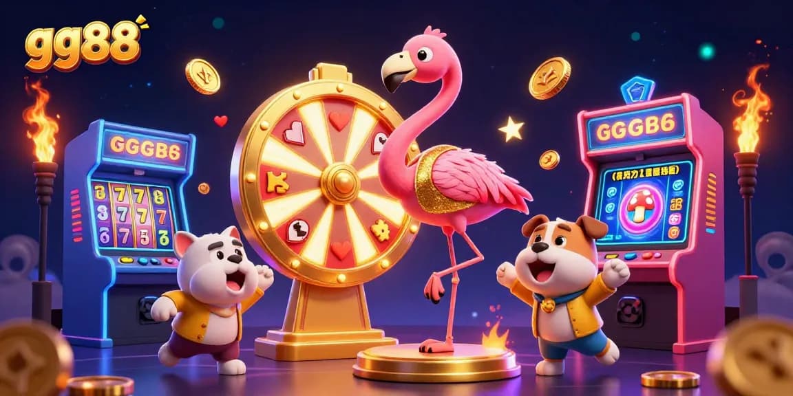 Excitedly playing slots, gg88 captures big wins with vibrant animated characters and golden elements.