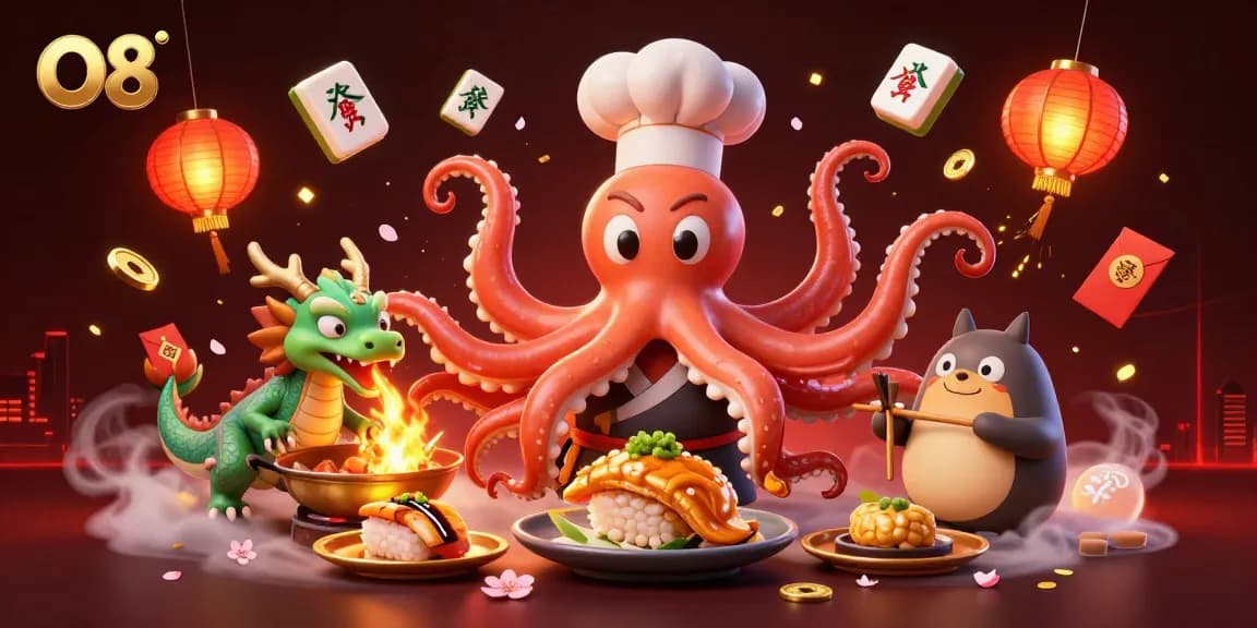 O8 players enjoying vibrant action in a dynamic online casino scene with exciting elements.