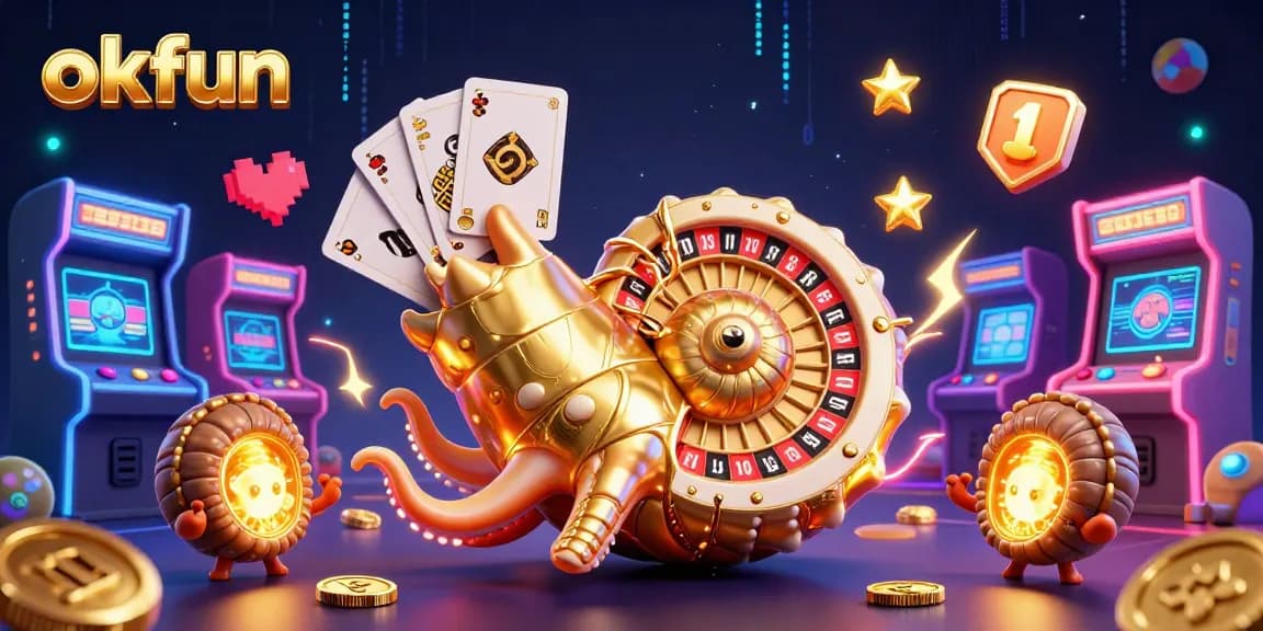 Experience thrilling casino gameplay with okfun's vibrant 3D characters and game elements.