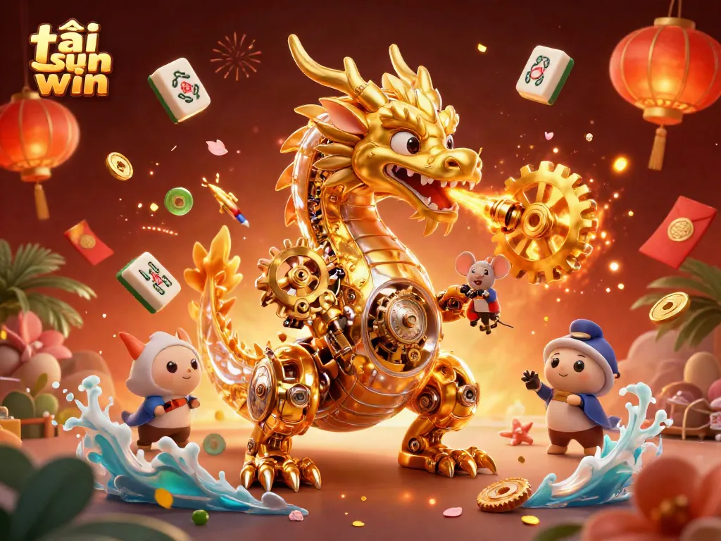 Engage in thrilling gameplay and discover tải sun win with golden dragons and festive casino elements.