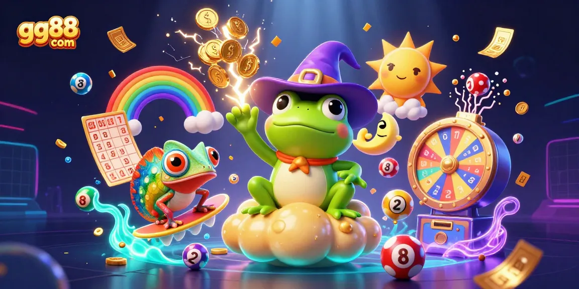Experience excitement with gg88 com in a vibrant casino-themed scene full of animated elements.