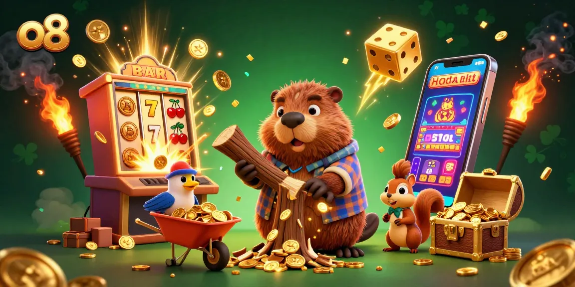 Engage in exciting gameplay with o8's vibrant casino scene featuring animated characters and cosmic treasures.
