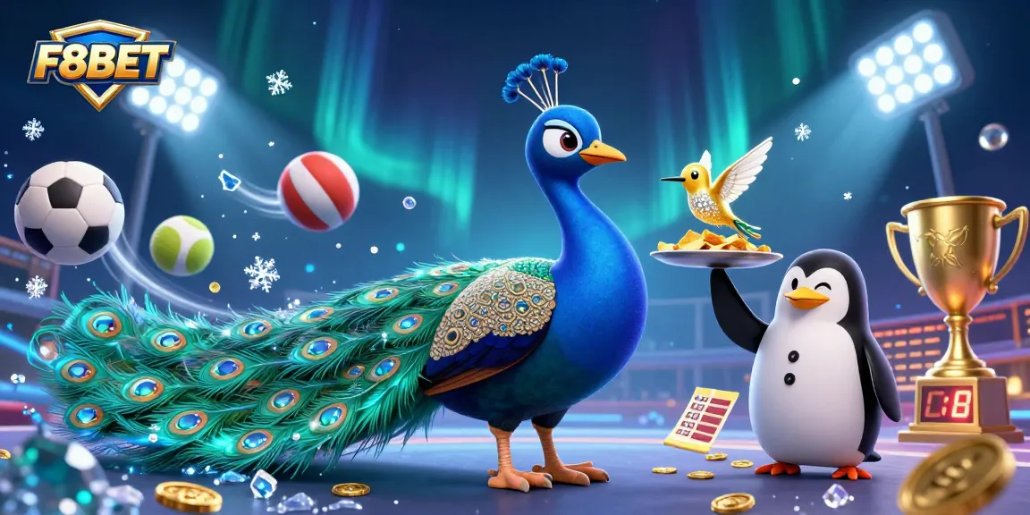 Engage with F8BET's immersive gaming experience featuring vibrant elements and charismatic characters.