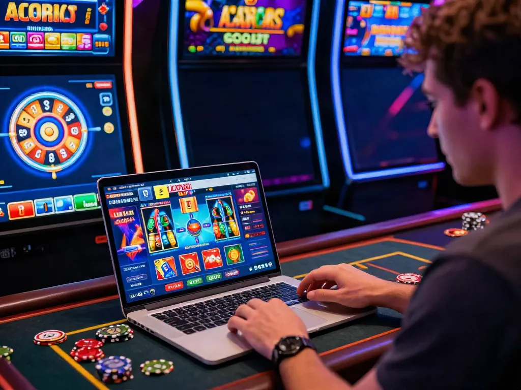 Engaged UK player exploring credit card casinos on a bright casino interface