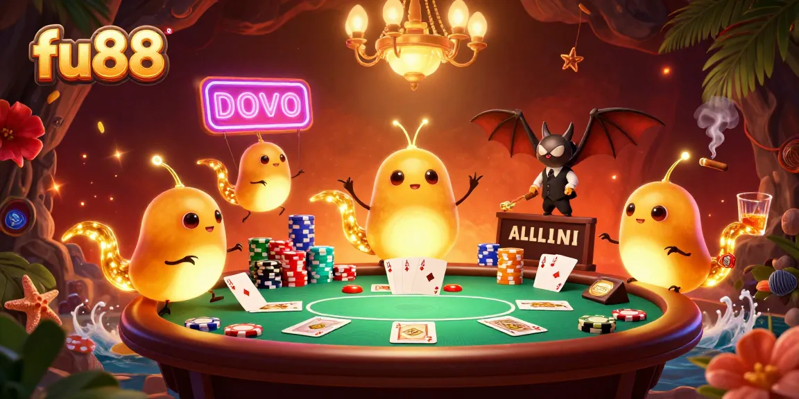 Engage in thrilling gameplay at fu88, where glowworms illuminate exciting card games and vibrant poker tables.