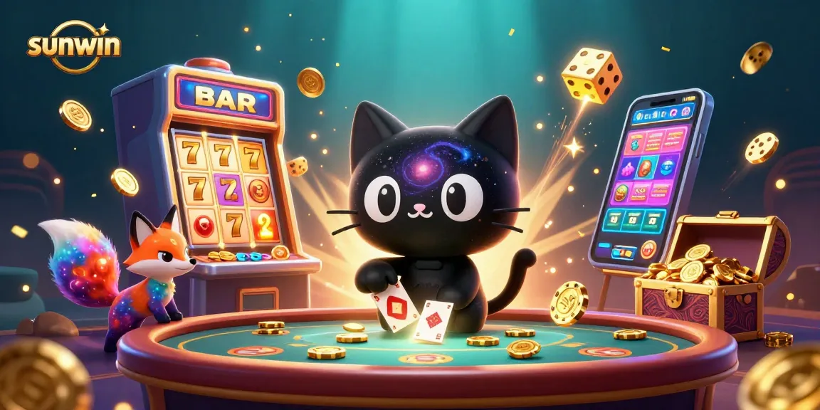 Experience the thrill of sunwin casino gaming with a cosmic black hole cat and nebula fox.