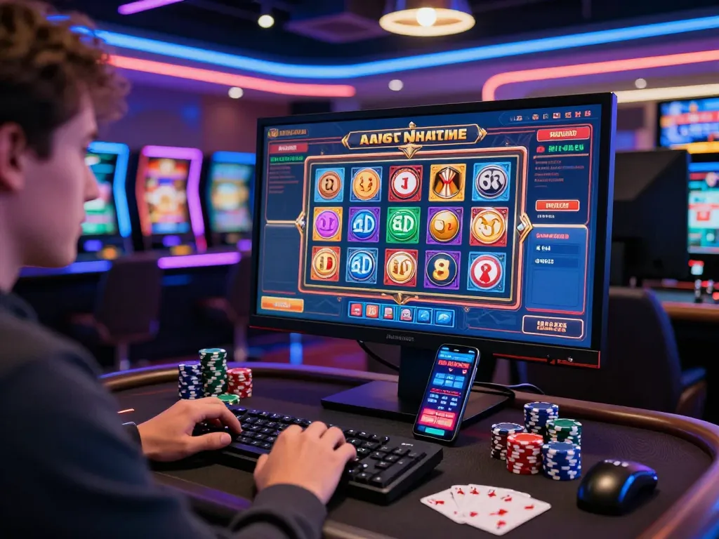 Exciting online gaming experience at MM88 platform with players engaged in vibrant casino atmosphere