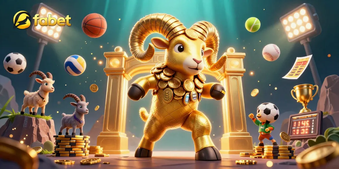 Experience betting excitement with fabet's golden ram and dynamic sports elements.