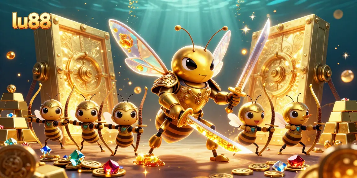 Engage with the thrilling ambiance of lu88 in this vibrant casino scene filled with treasures and adventure.