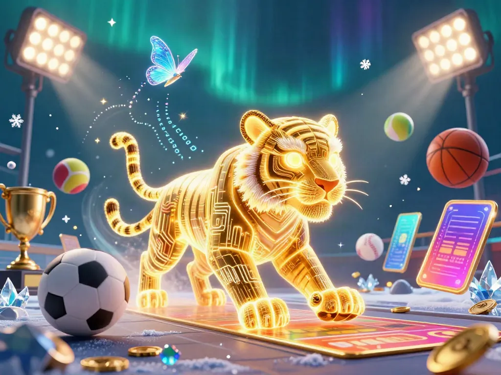 Engage in dynamic betting with 33 WIN featuring a golden tiger in a dazzling casino setting.