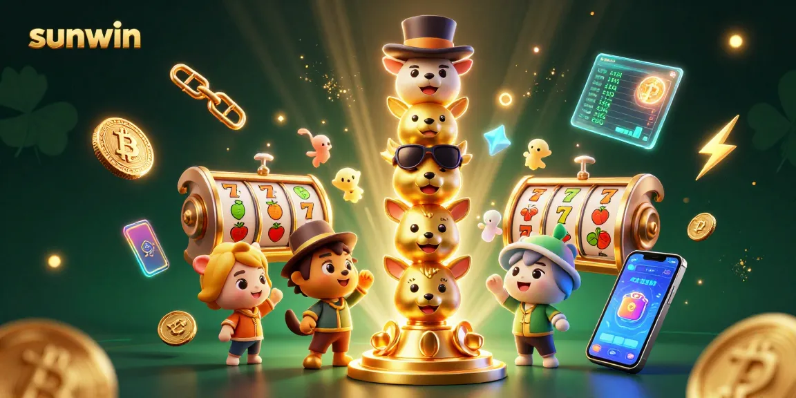 Experience sunwin's vibrant casino scene with a golden totem and engaging gaming elements.