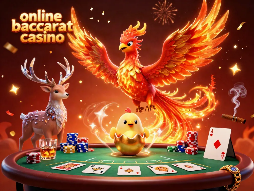 Experience the thrill of play at an online baccarat casino with vibrant 3D characters and dynamic gaming elements.