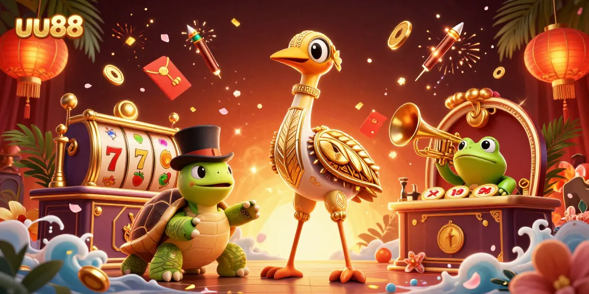 Experience endless fun with uu88's vibrant gaming atmosphere featuring colorful slot machines.
