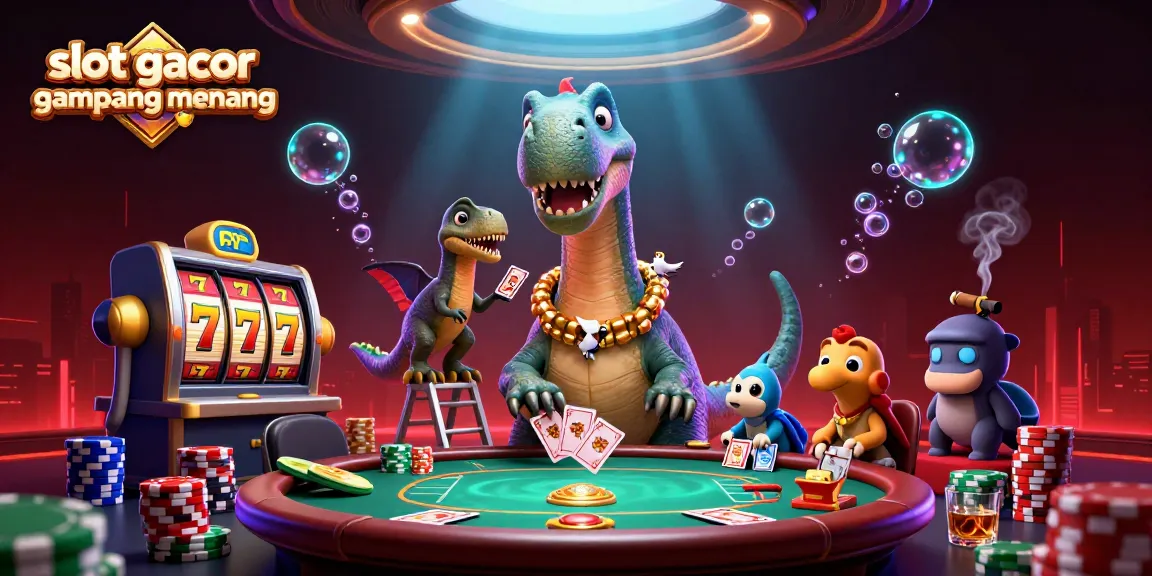 Engage in exciting gameplay with slot gacor gampang menang, showcasing lively characters and slot elements.