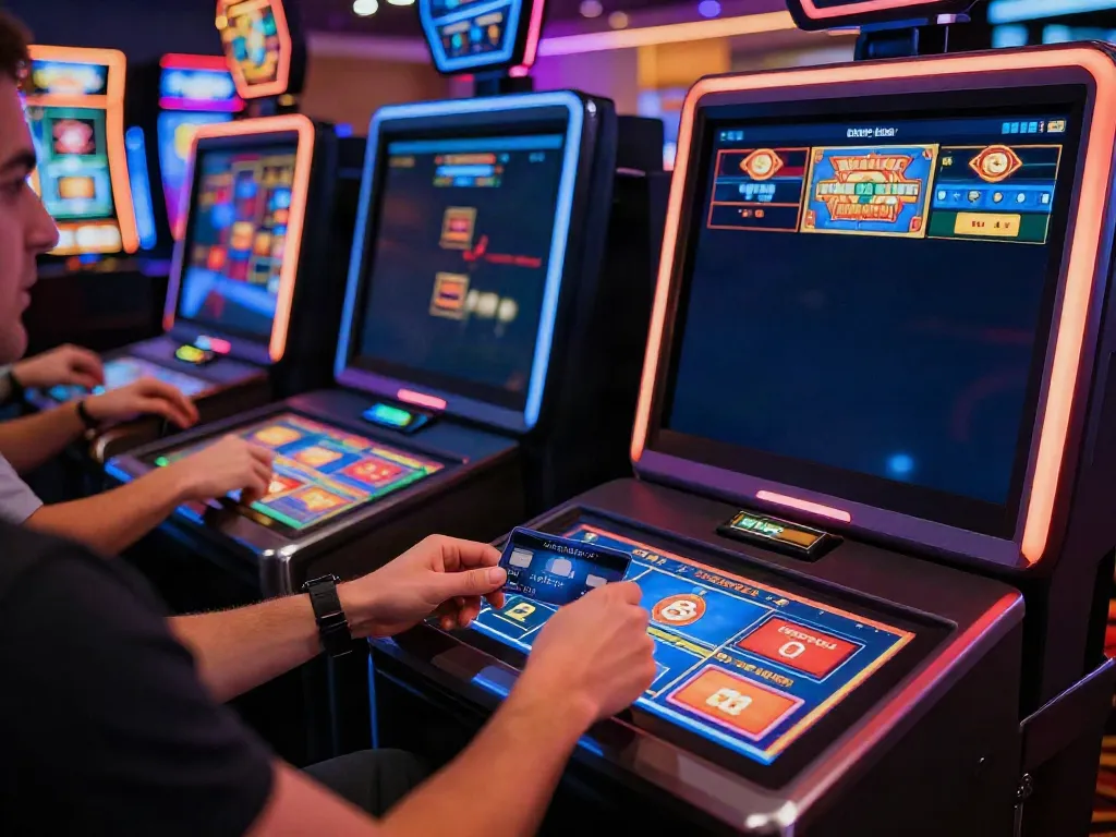 Players enjoying engaging games at casinos that take credit cards in a vibrant environment.