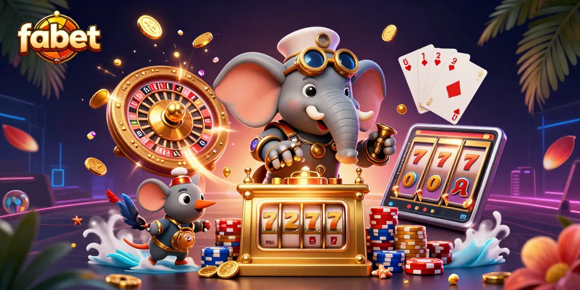 Spin the reels at fabet's vibrant casino scene with steampunk elements and dynamic gaming action.
