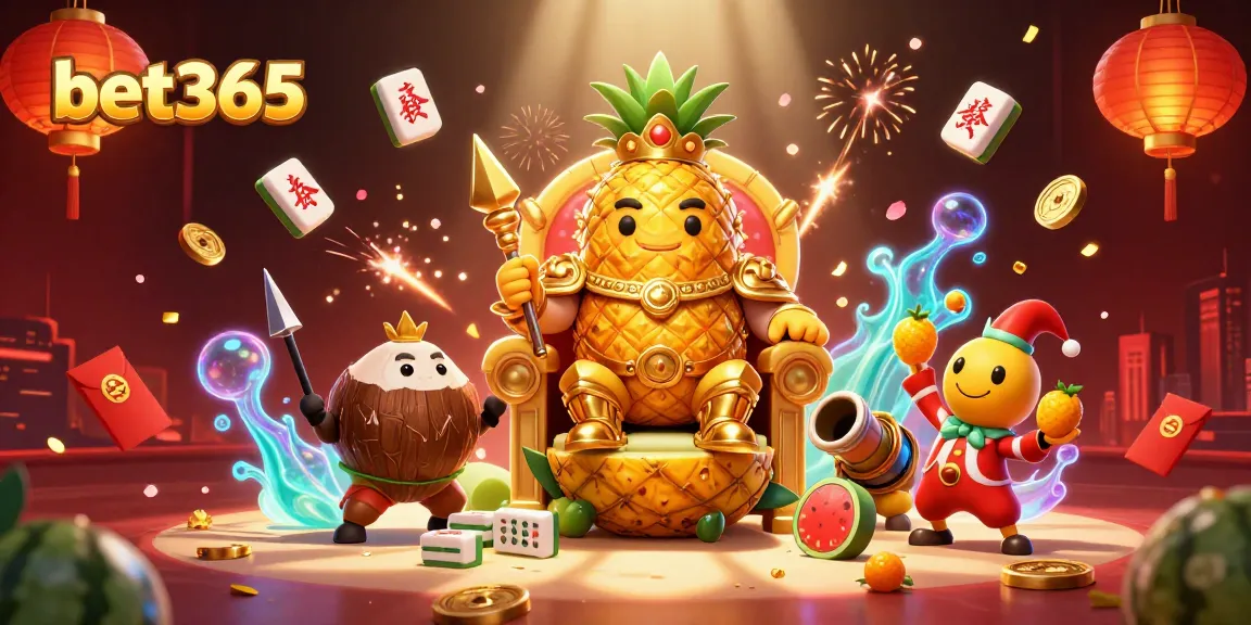 Engage in exciting bets with bet365’s colorful casino-themed 3D illustration featuring vibrant characters.