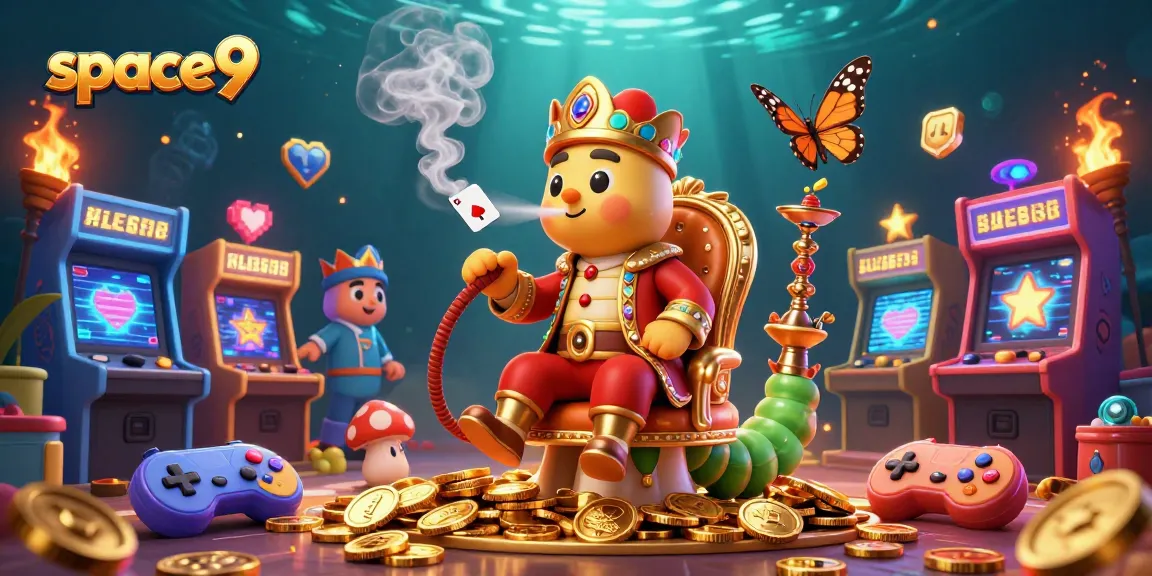 Join the excitement at space9, a vibrant 3D casino illustration showcasing colorful elements and engaging gameplay.