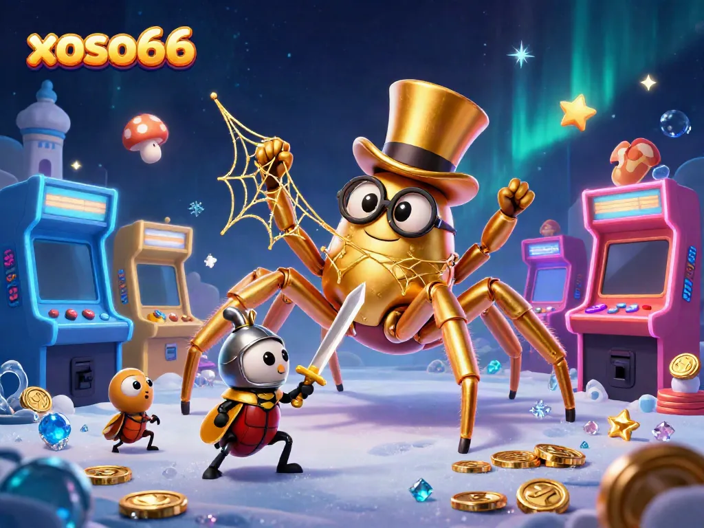 Xoso66 offers thrilling gameplay with animated characters amidst a vibrant casino scene.
