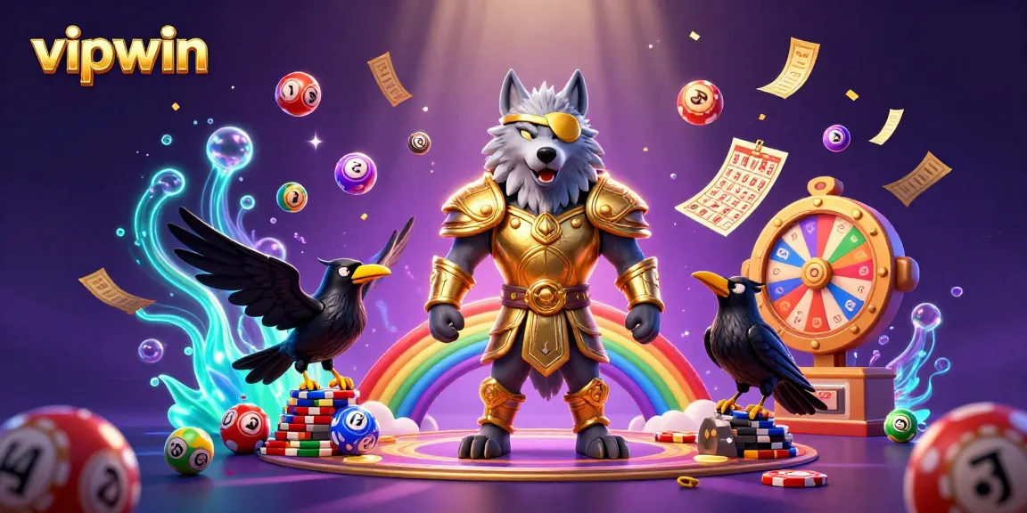 Experience winning moments with vipwin in a vibrant 3D casino scene filled with dynamic elements.
